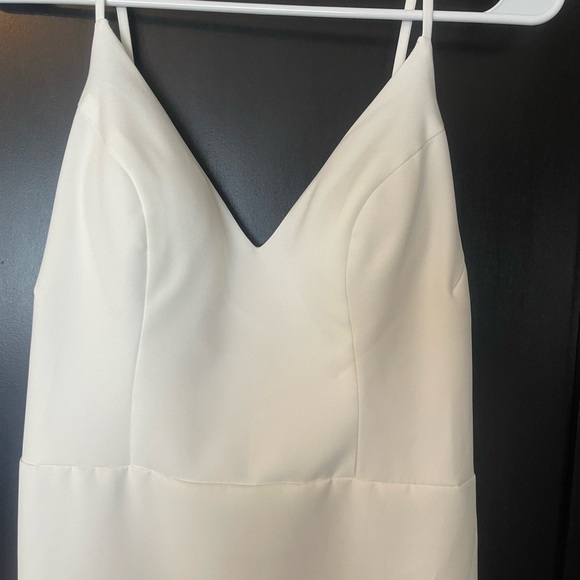 Simple Open Back Fit and Flare Wedding Dress - Picture 12 of 14